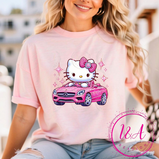 #138 kitty glitter car