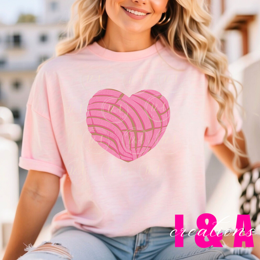 #559 concha heart pink