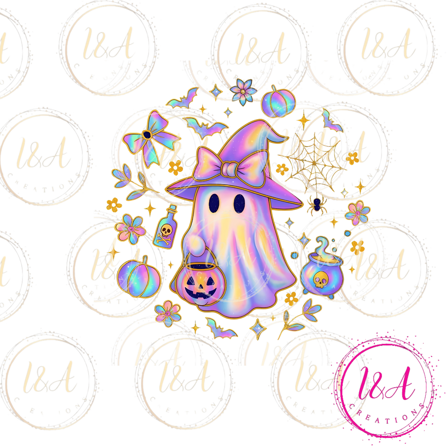 #51C ghost with pumpkin