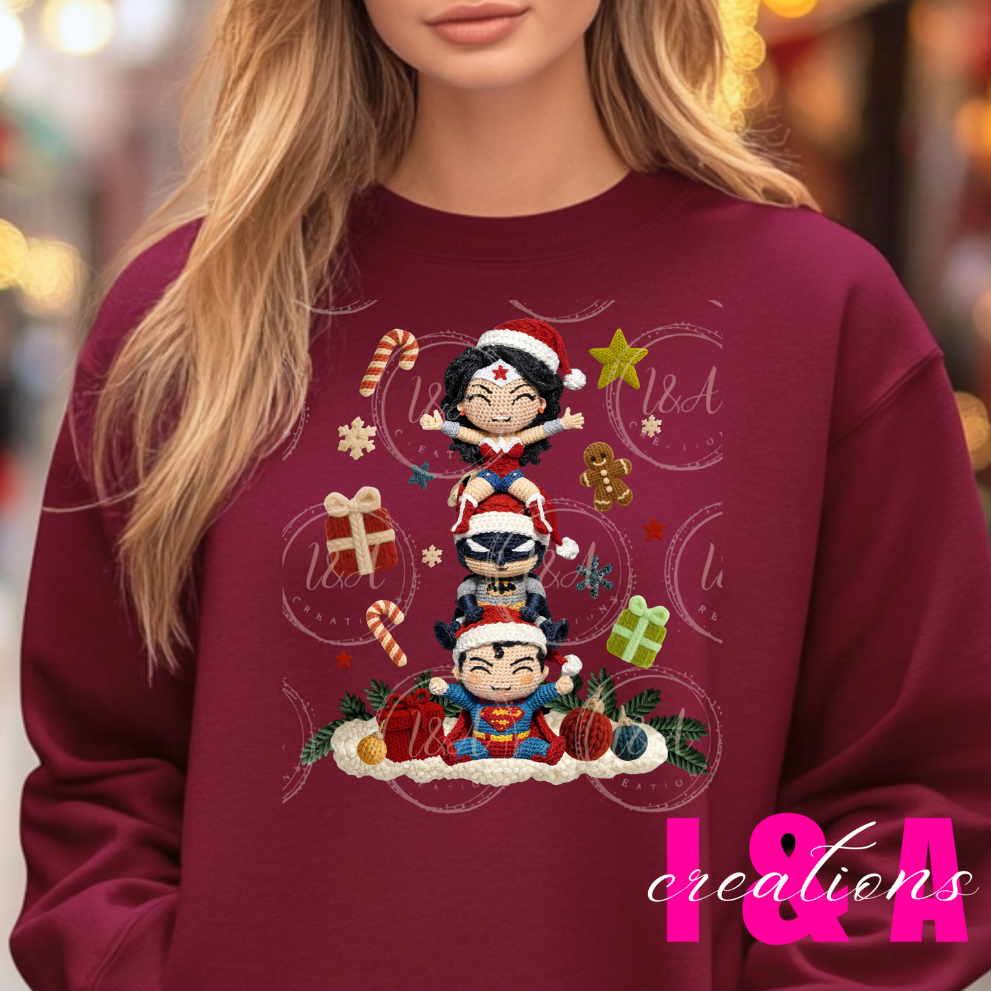 #249C faux chrochet Christmas heroes