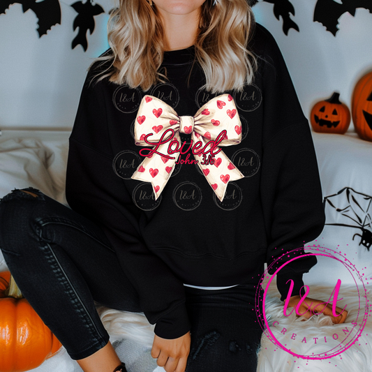 #576B bow with red hearts ❤️