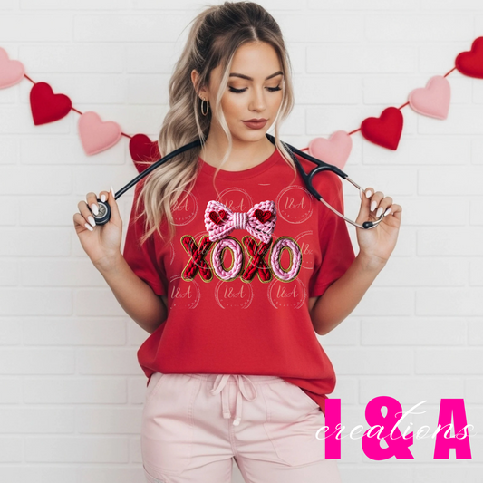 #275c faux chrochet XOXO