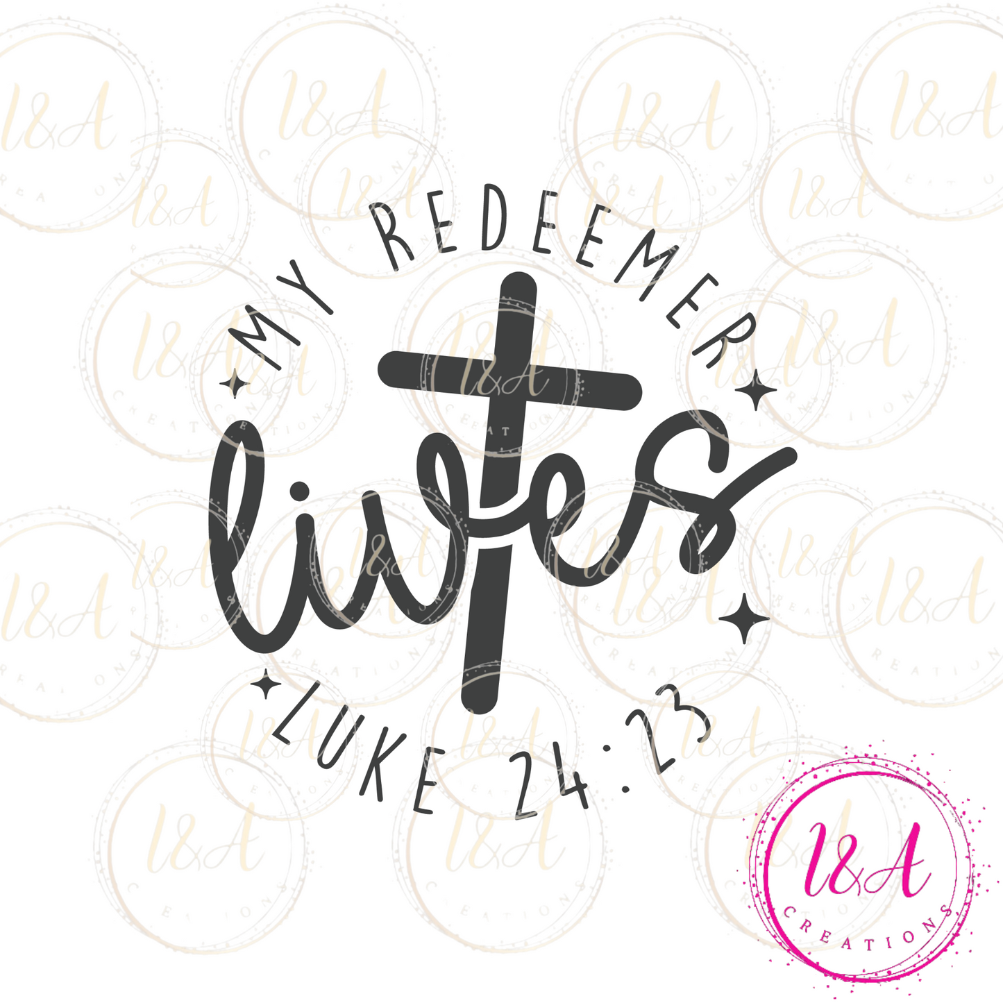 #343B  My redeemer lives (gray color)