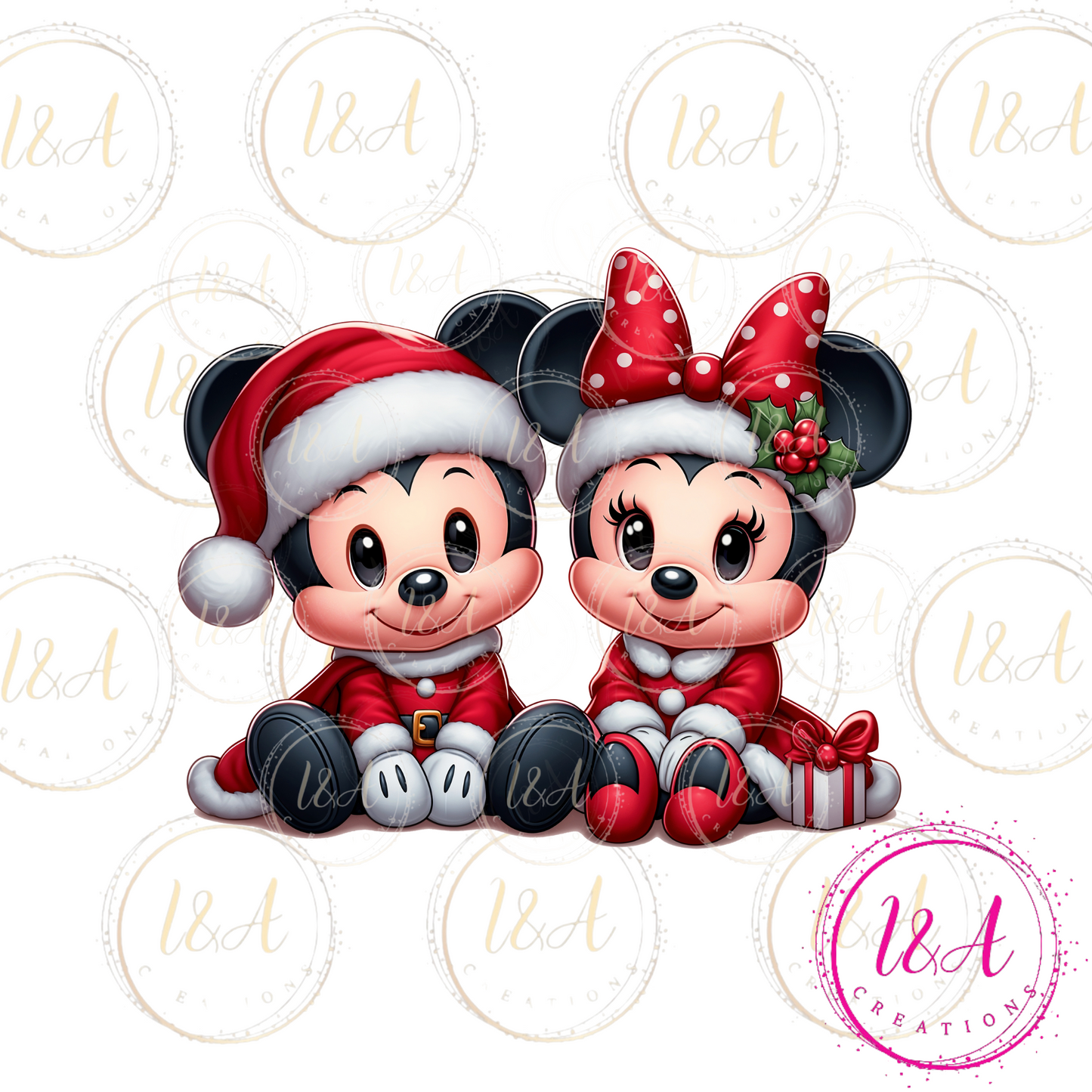 #435B mouse couple ready for Christmas