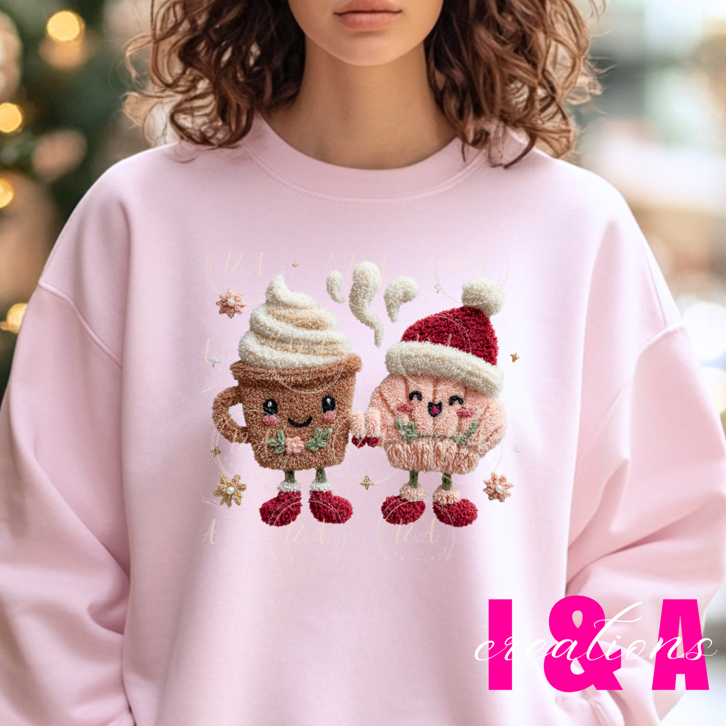 #224C faux chrochet coffee y concha