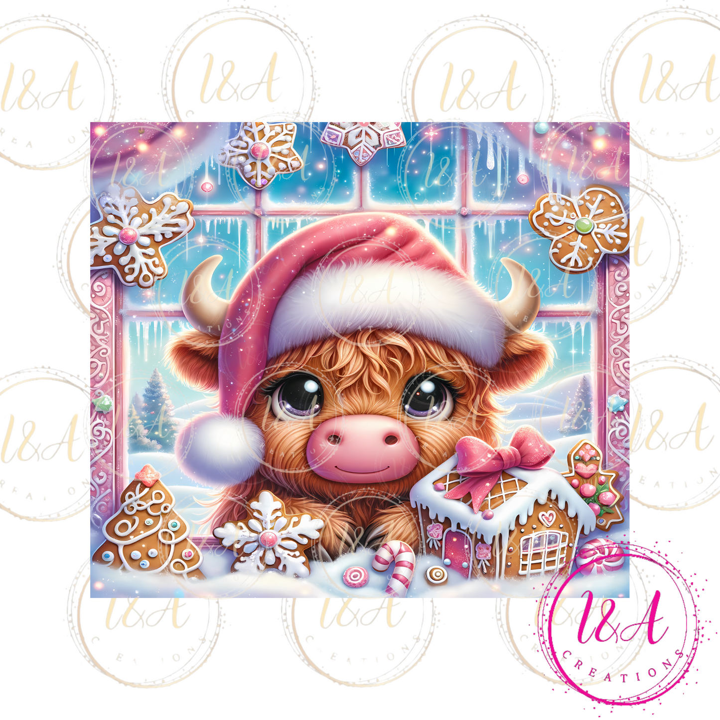 Highland cow Christmas