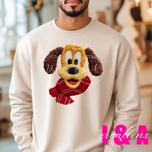 #173C Faux chrochet puppy
