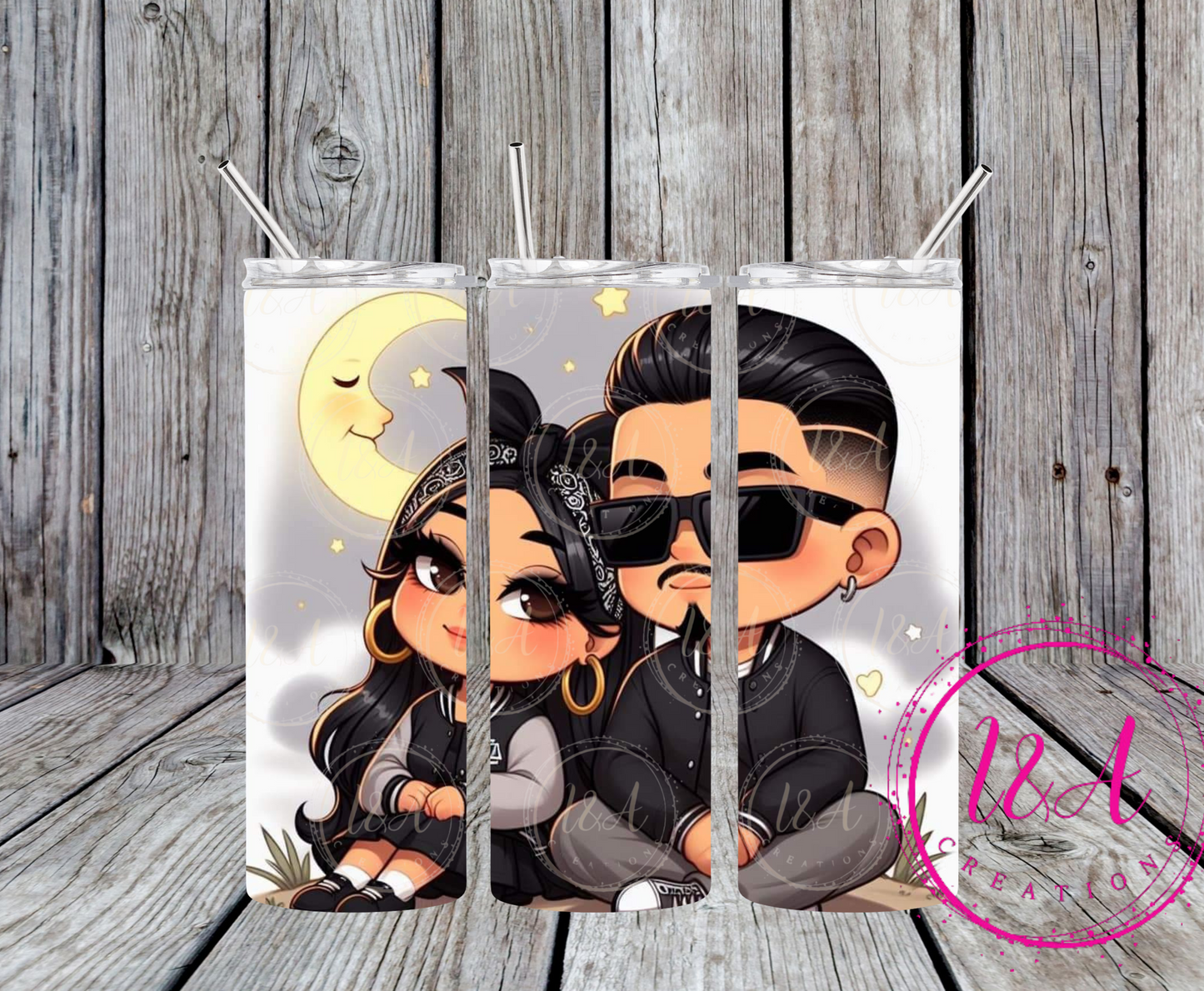 Couple under the moon