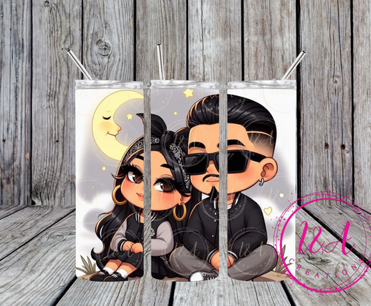 Couple under the moon