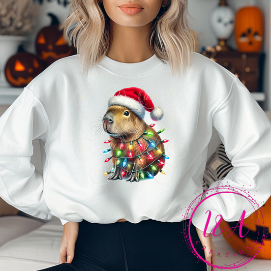 #597B Capibara christmas