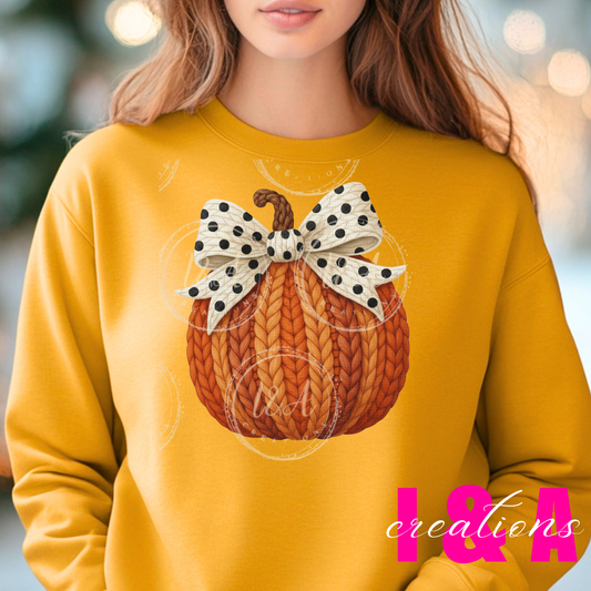 #182C Faux chrochet pumpkin