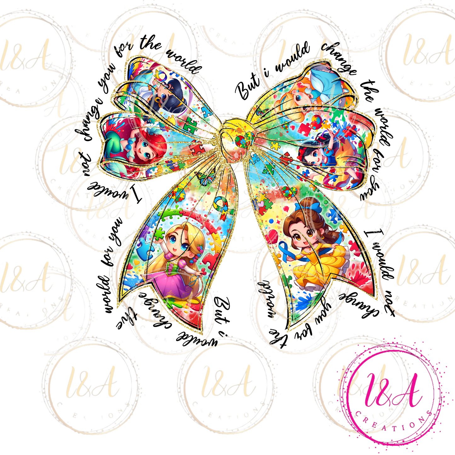 #822B autism bow