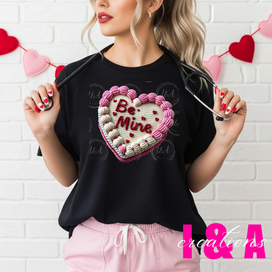 #276c faux chrochet Be mine