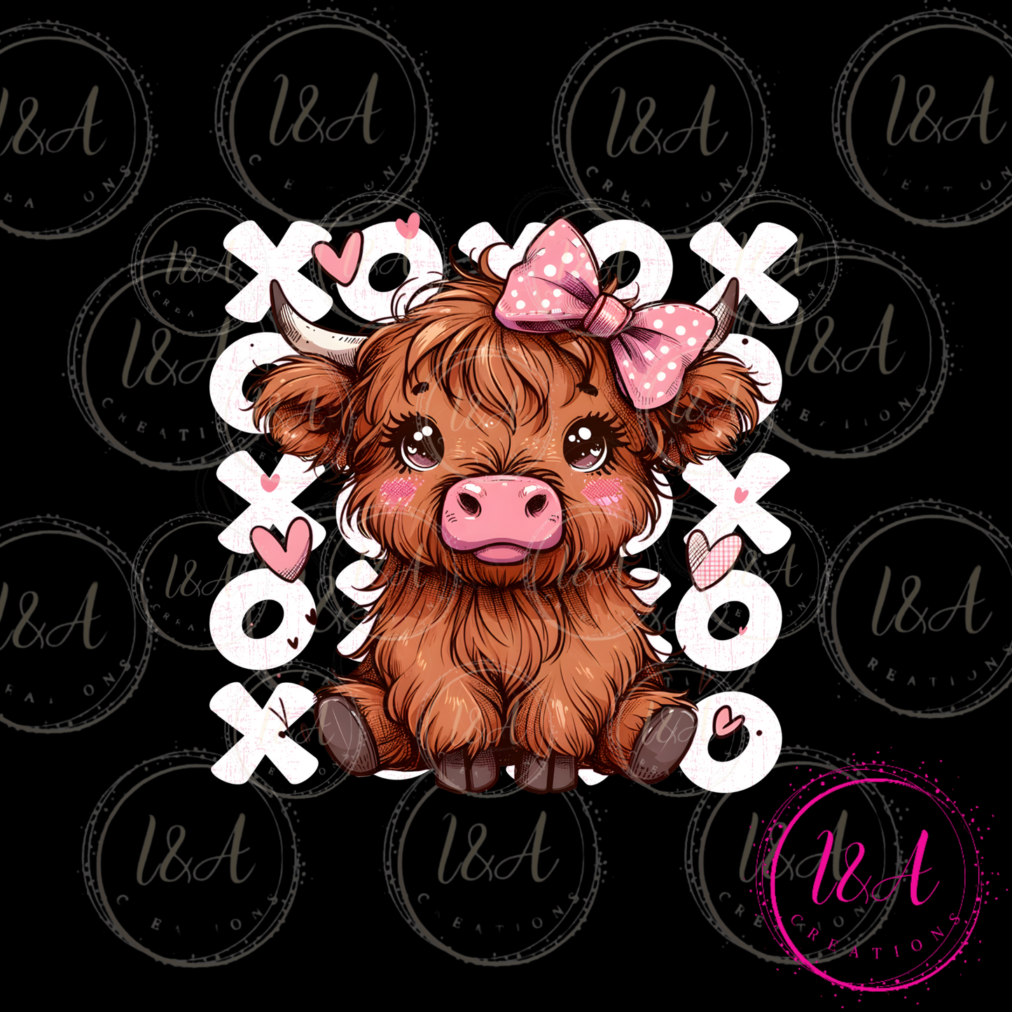 #581B xoxo highland cow