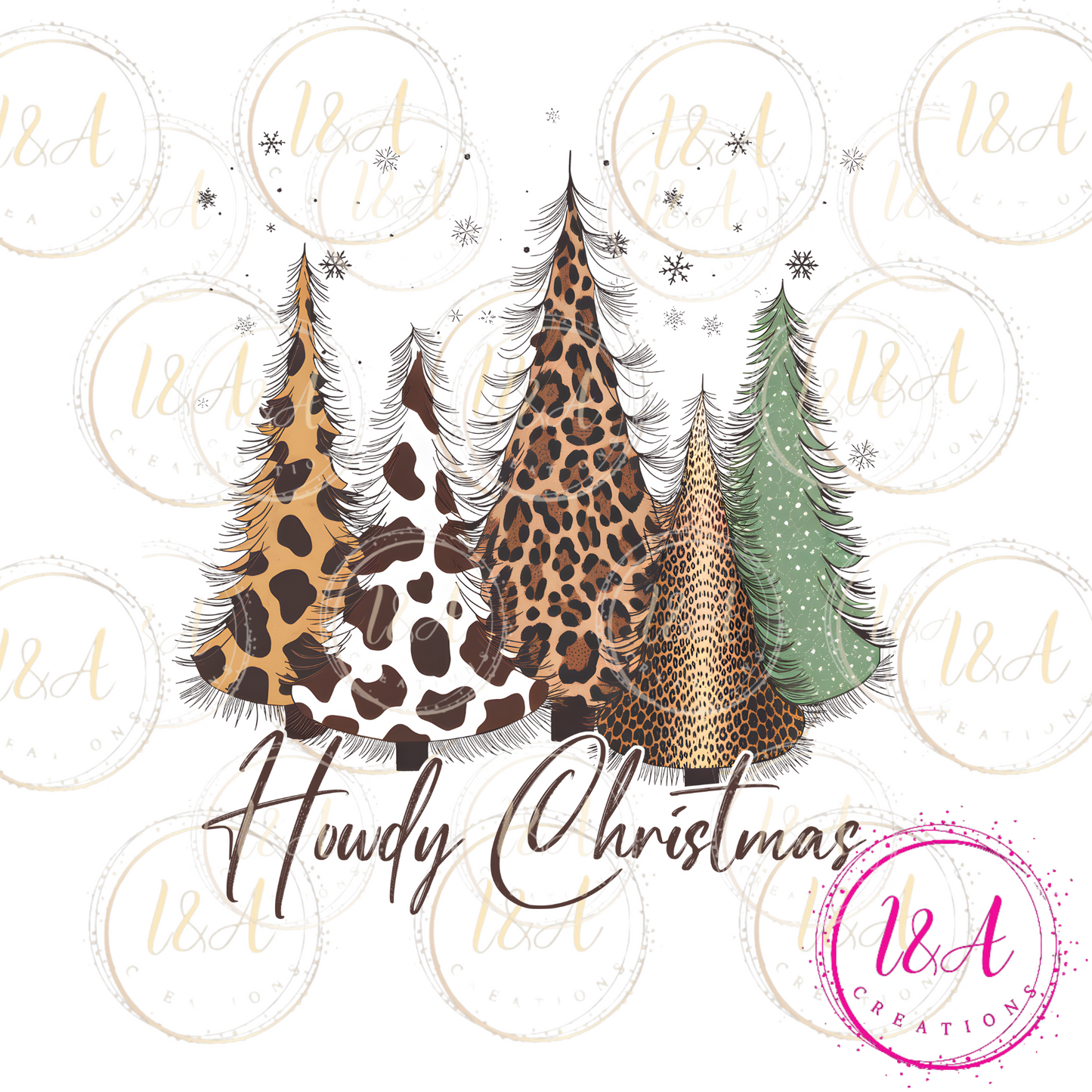 #545B Howdy christmas trees