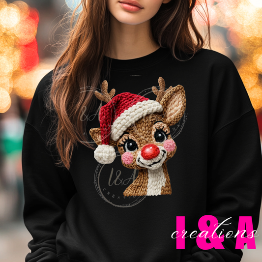 #179C Faux chrochet red nose