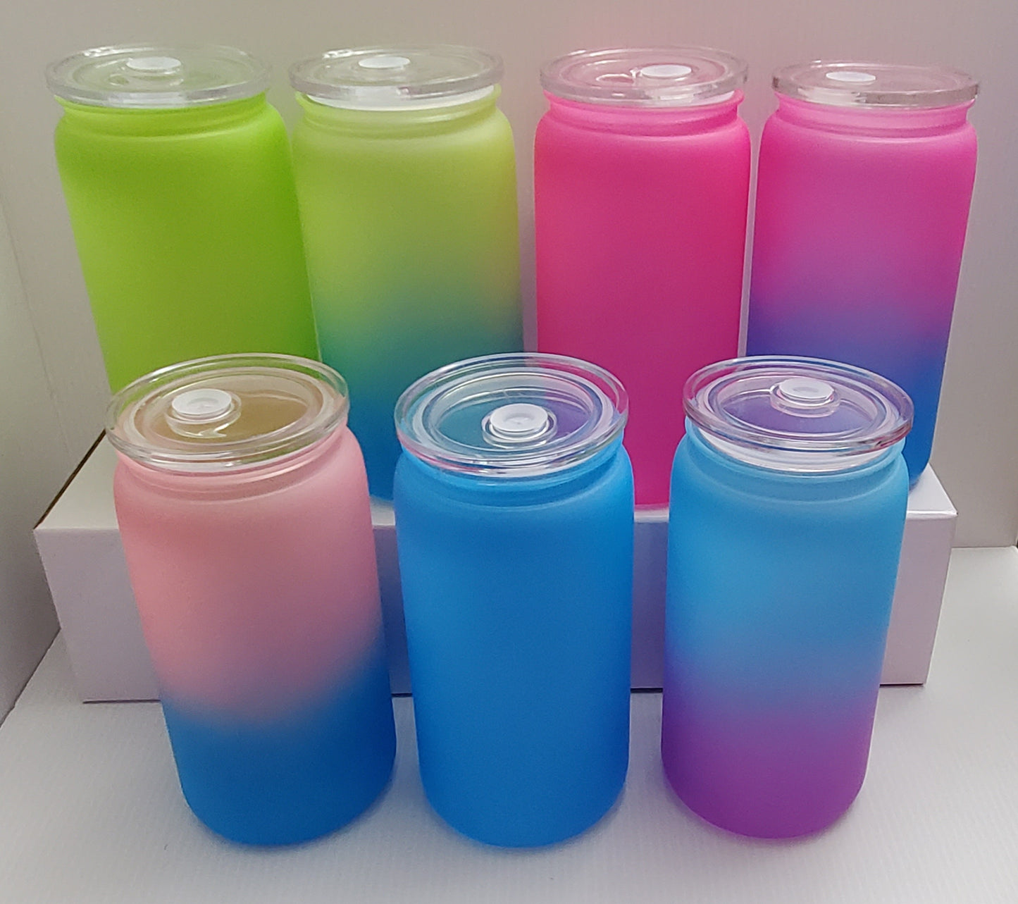 16oz Plastic ombre cups