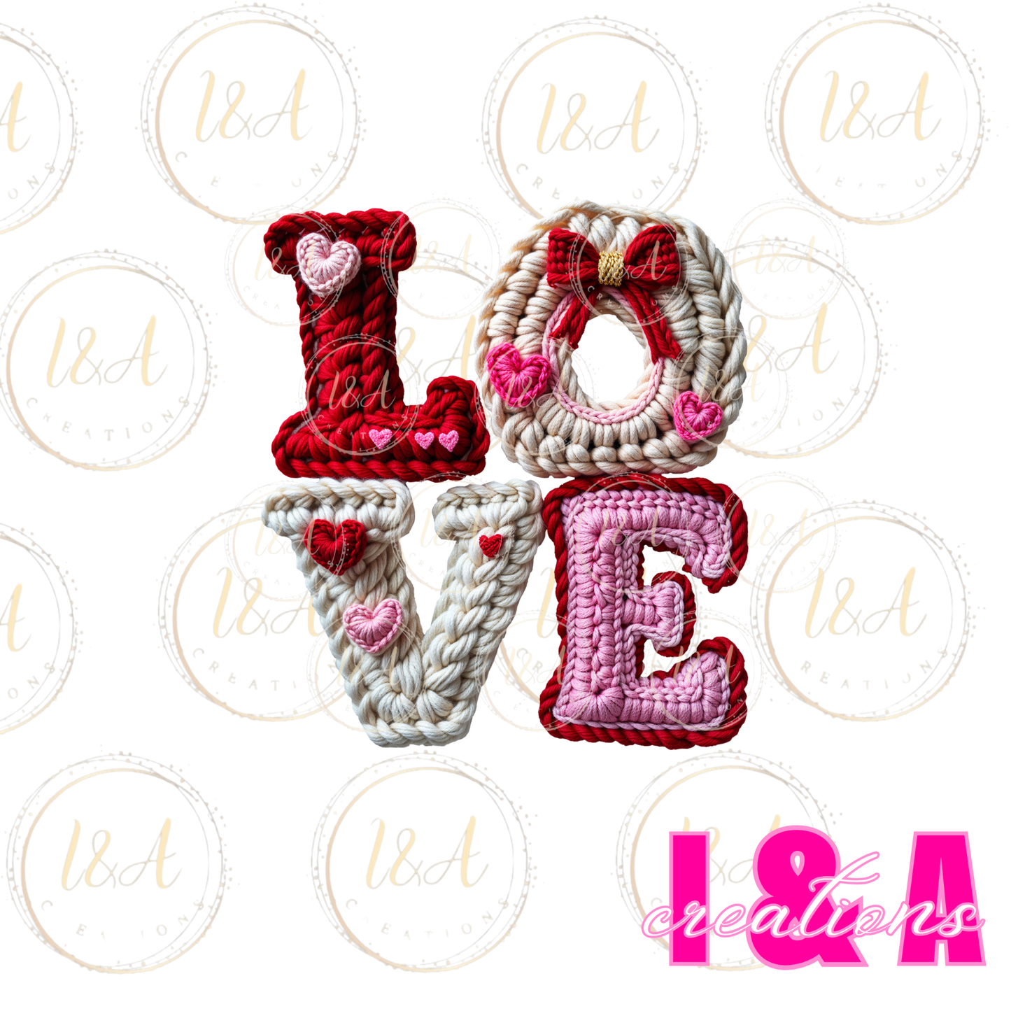 #274c faux chrochet Love