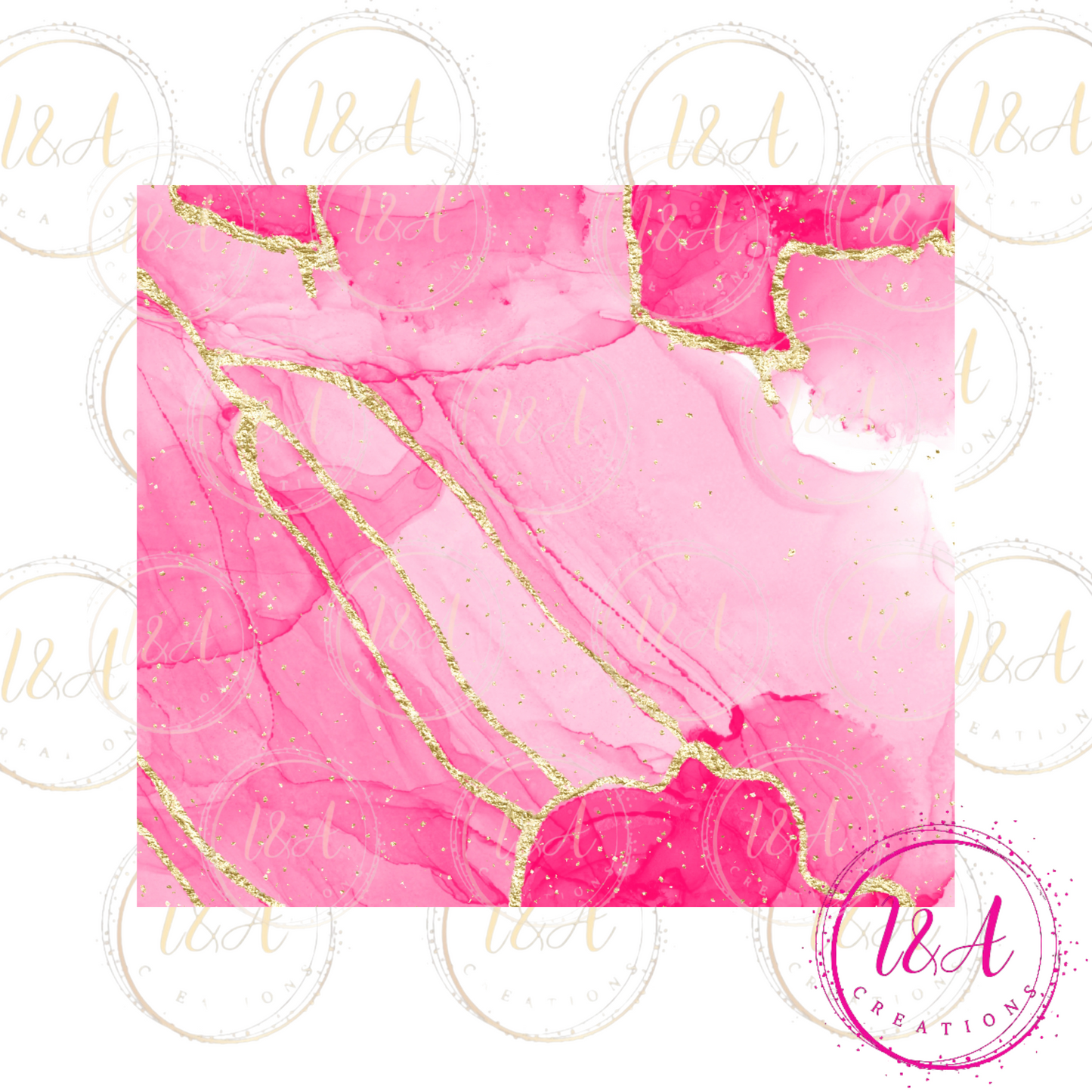 Pink with gold
