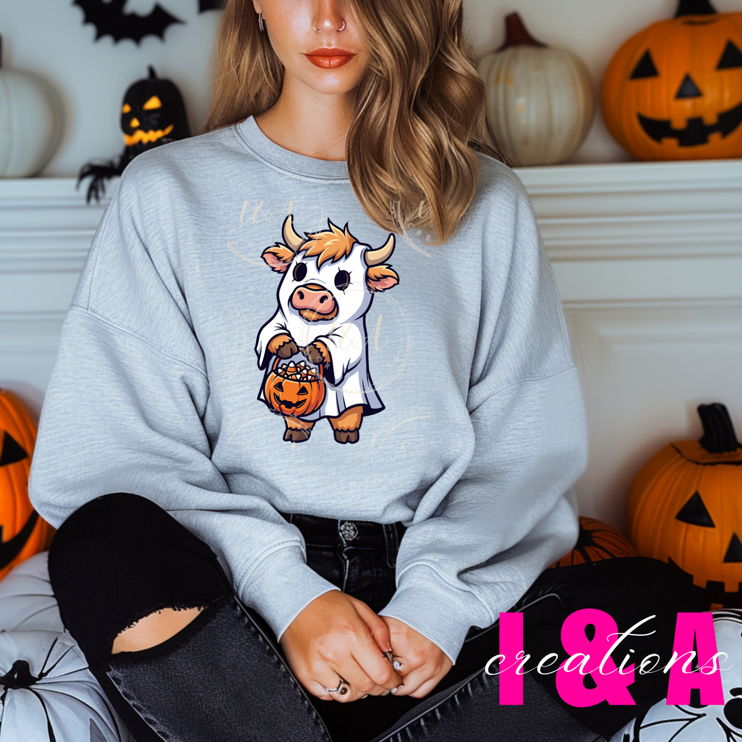 #120C highland cow trick or treat