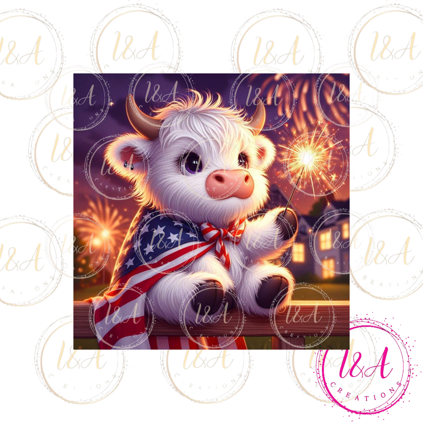 White highland cow 🇺🇸