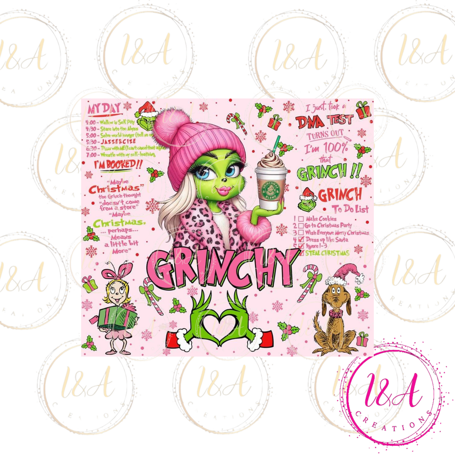 Pink girl grinchy