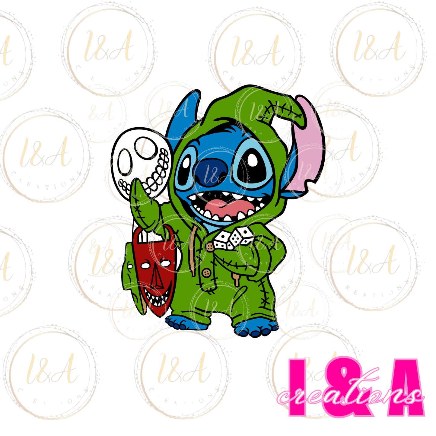 #467 Halloween blue alien