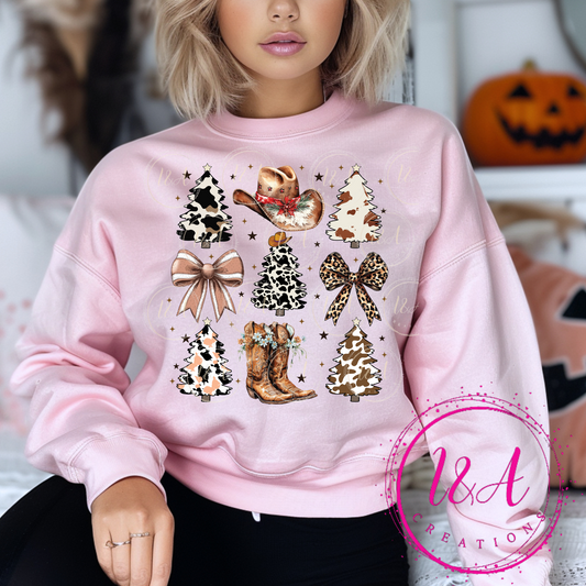 #446B Christmas cowgirl