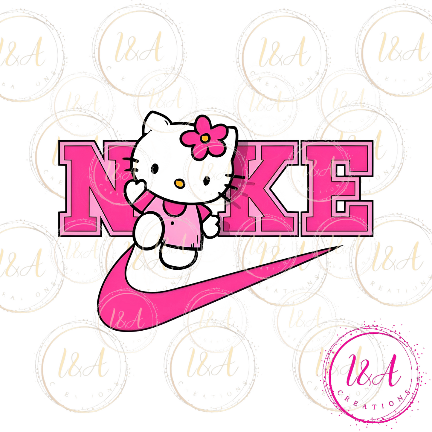 #644B kitty with pink flower