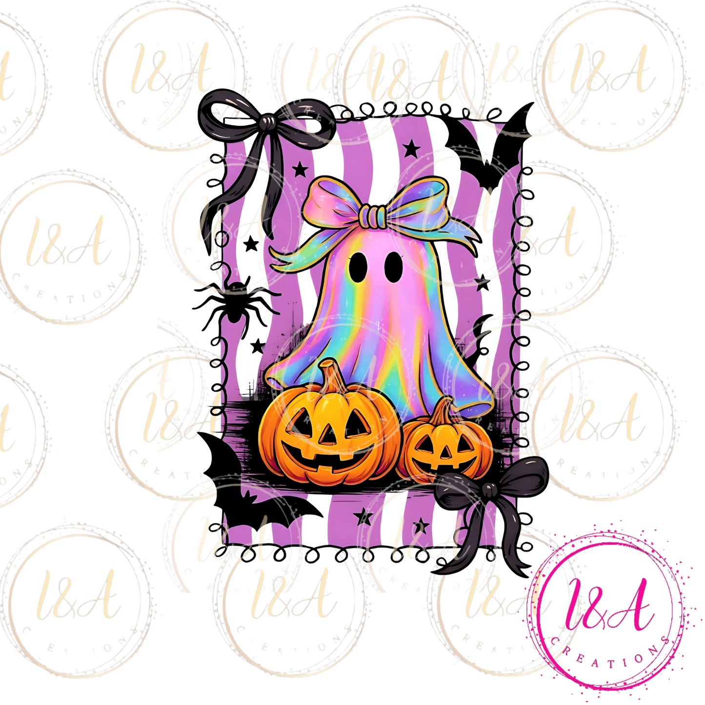 #52C ghost with pumpkins