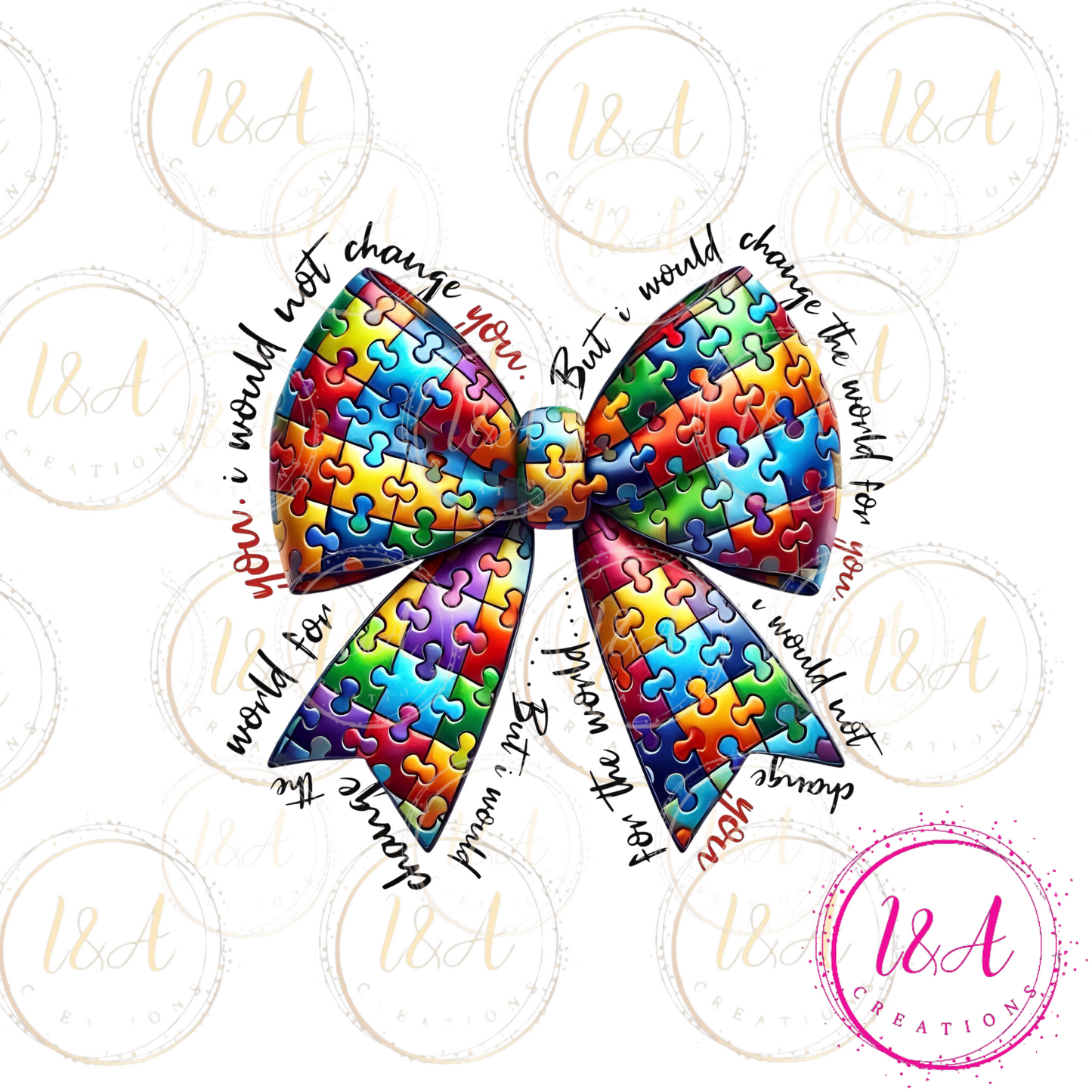 #881B autism bow