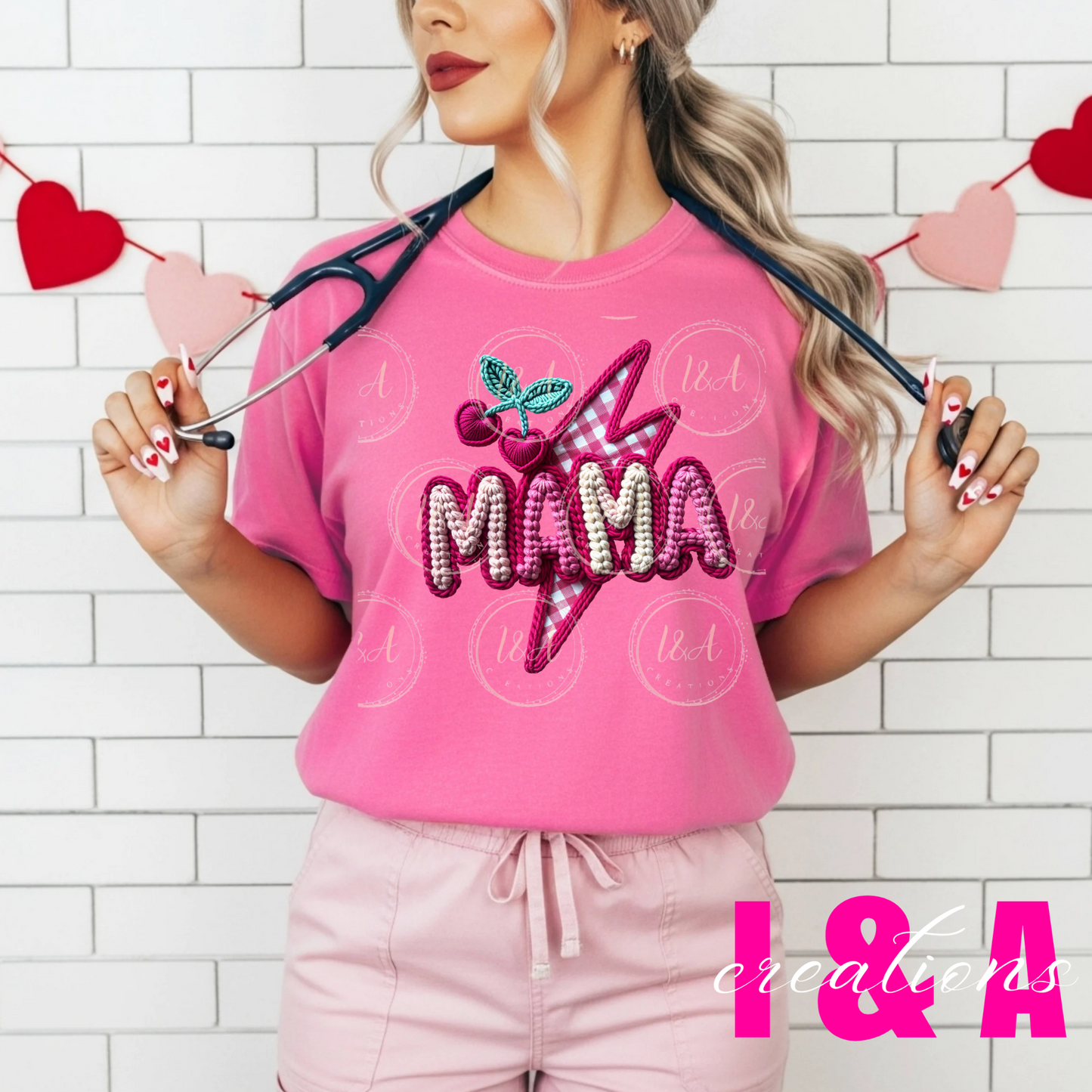 #272c faux chrochet MAMA