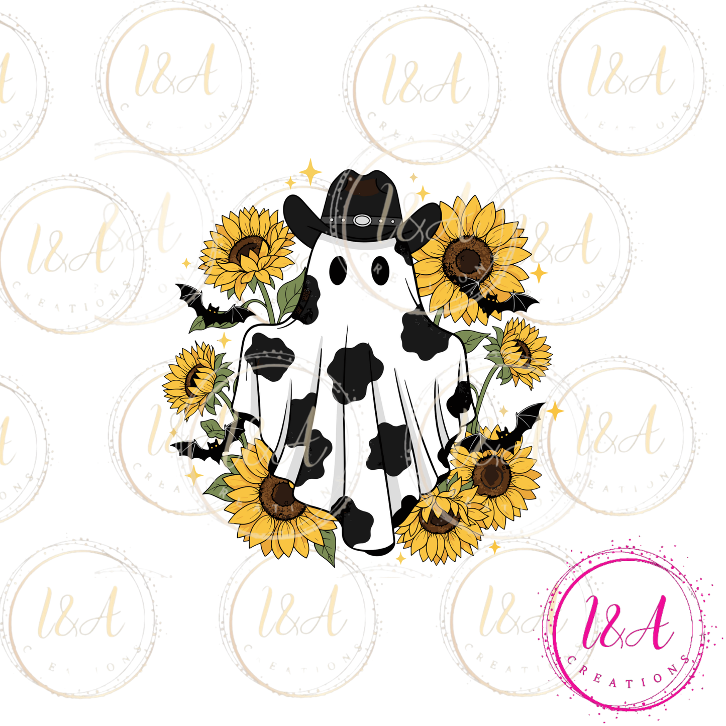 #122C ghost cow print