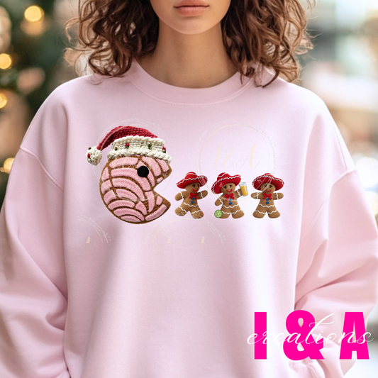#162C Faux chrochet gingerbread concha