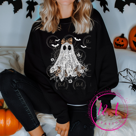#266B cute lace ghost