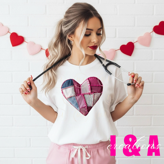 #270c faux chrochet heart