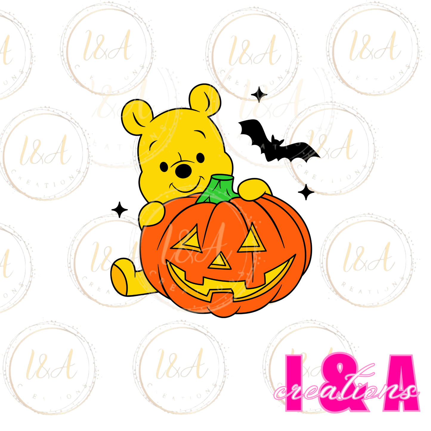 #464 honey bear with pumpkin