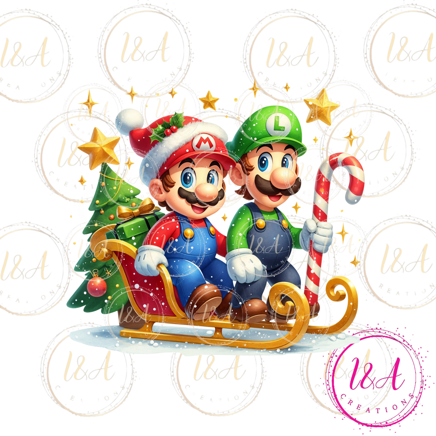#440B Christmas Mario/Luigy