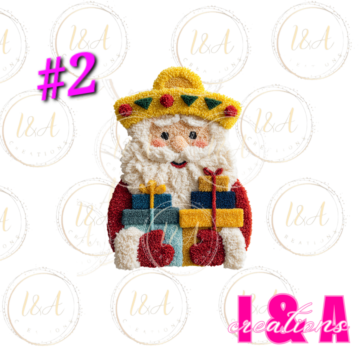 #225C Faux chrochet Santa