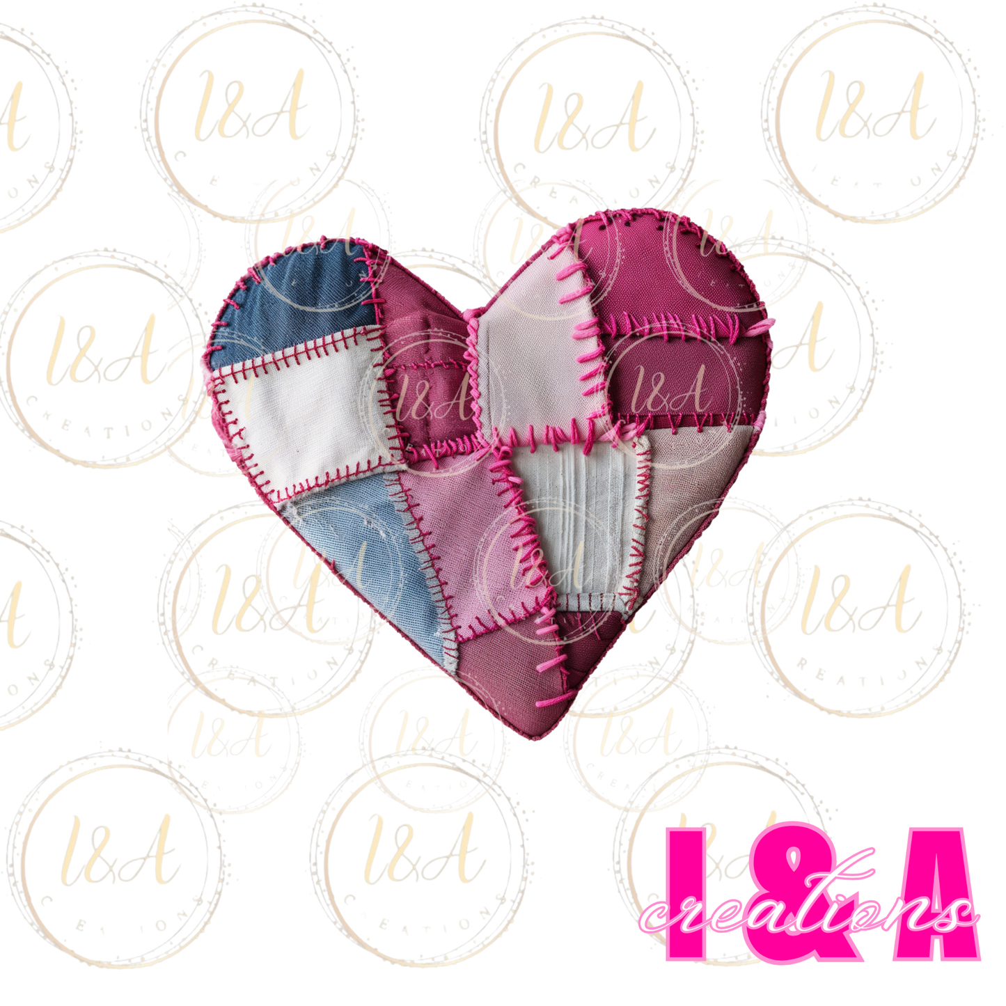 #270c faux chrochet heart