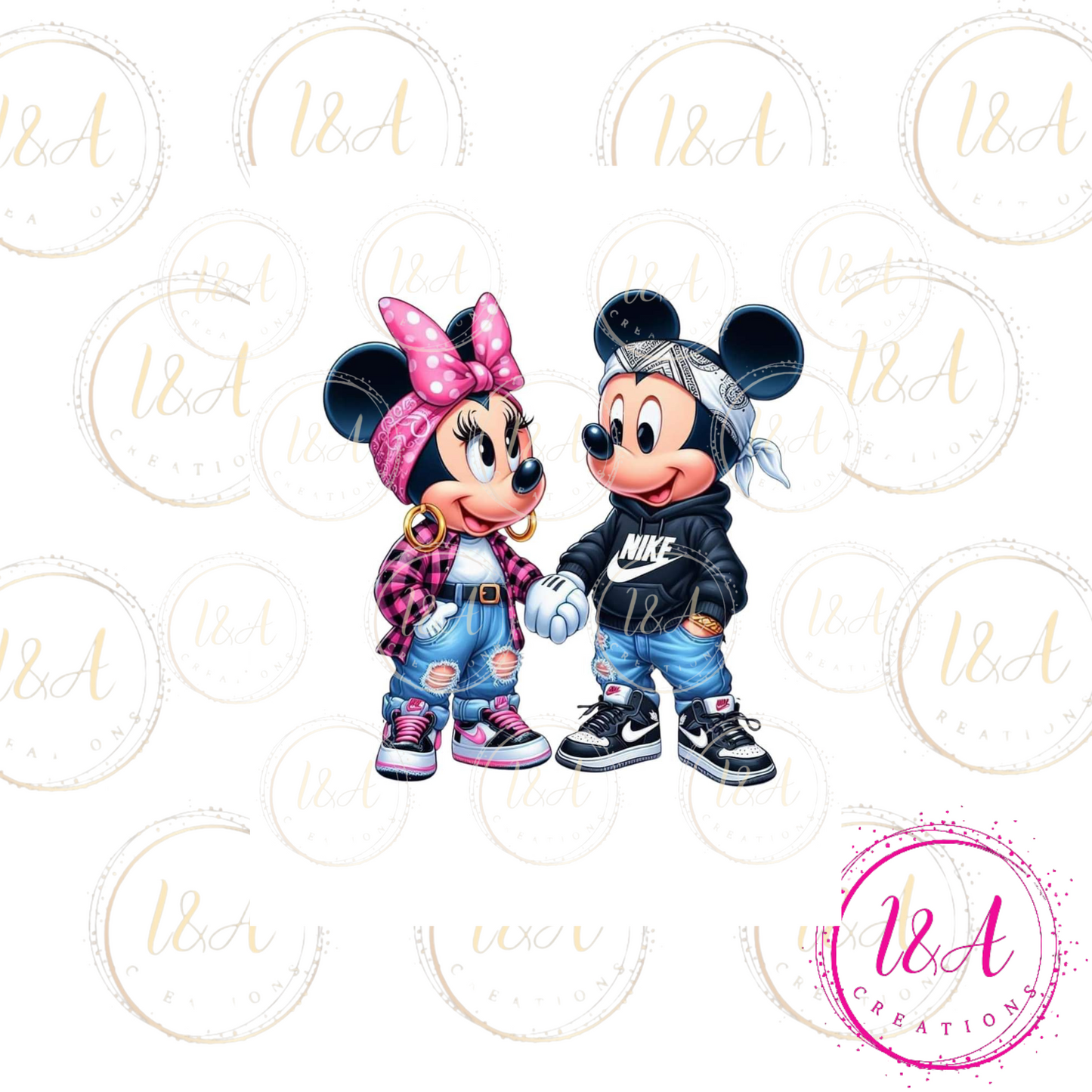 Mouse with pink headband