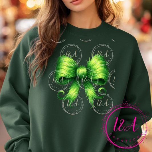 #140B Green bow