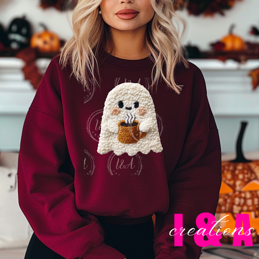 #145C Faux crochet ghost coffee