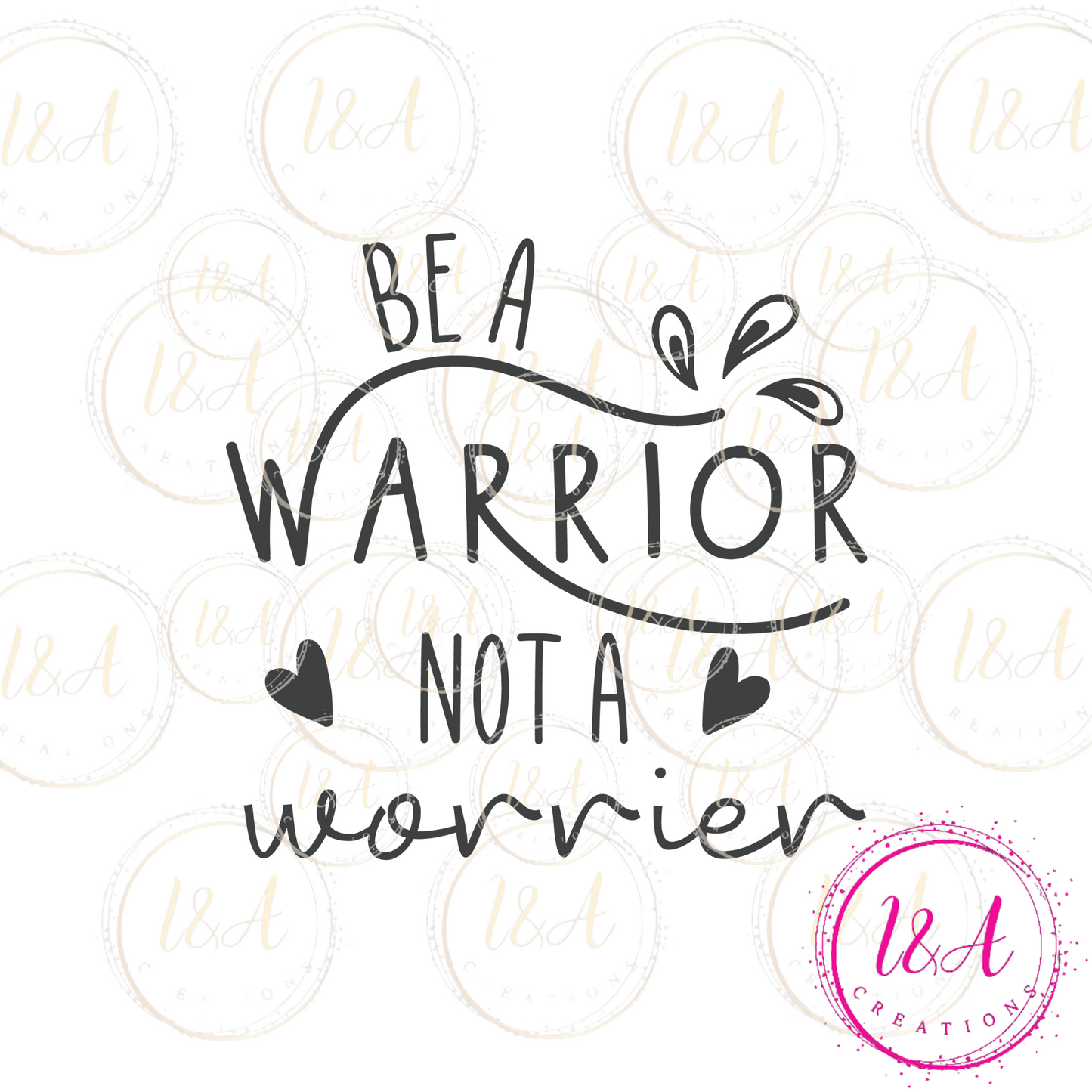 #337B Be a warrior (gray color)