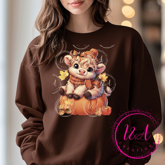 #113C fall highland cow
