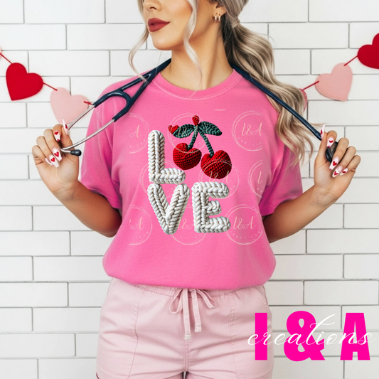 #282c faux chrochet LOVE