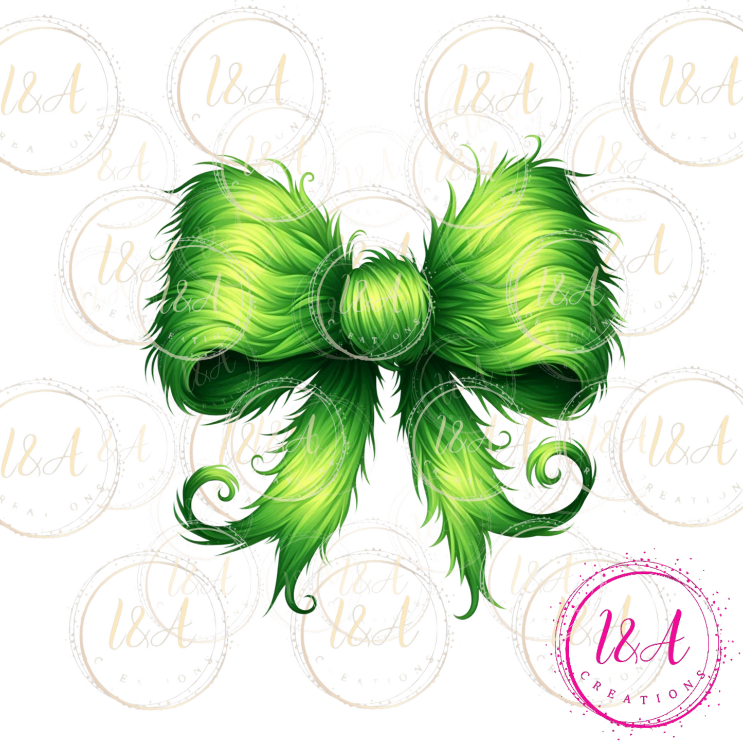 #140B Green bow