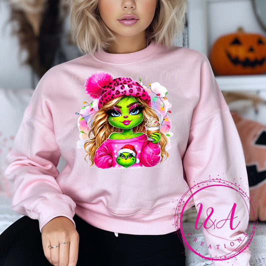 #520B cute green girl