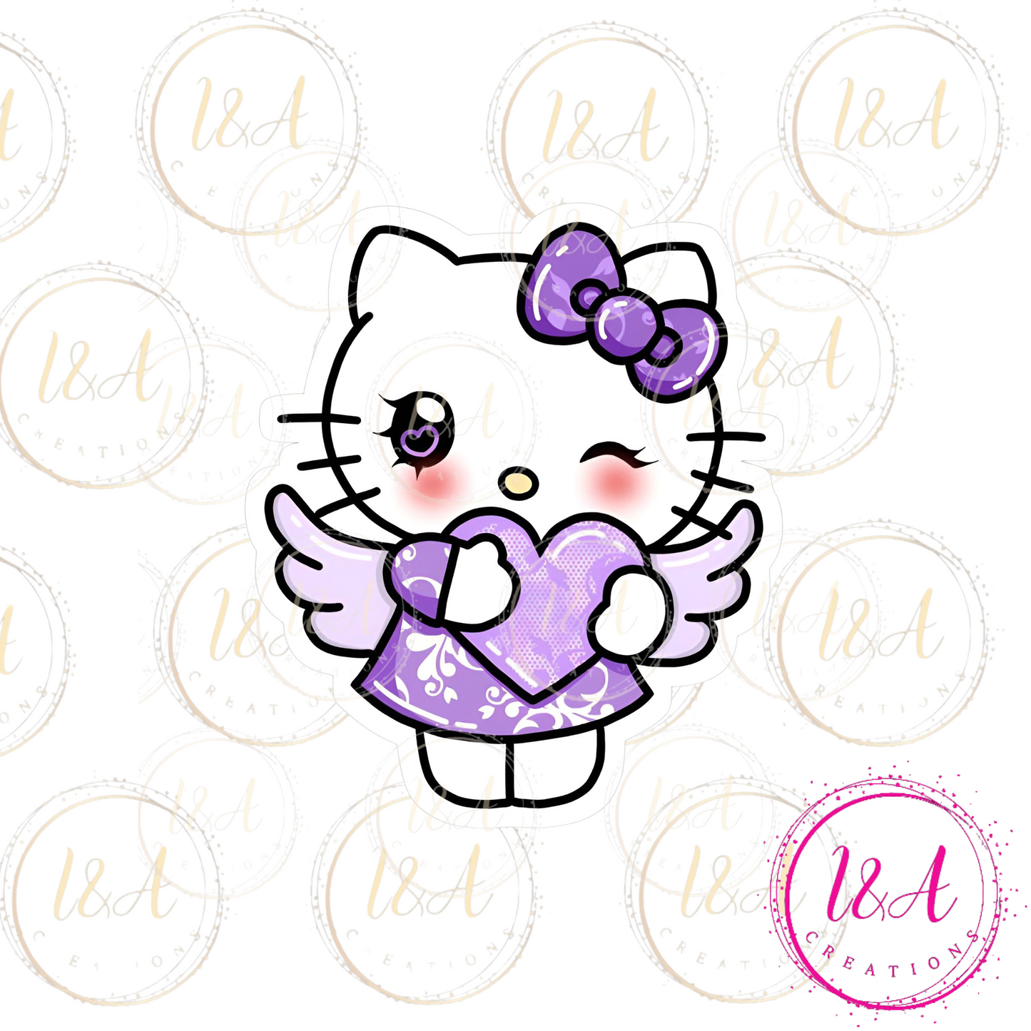 #863B kitty with purple heart