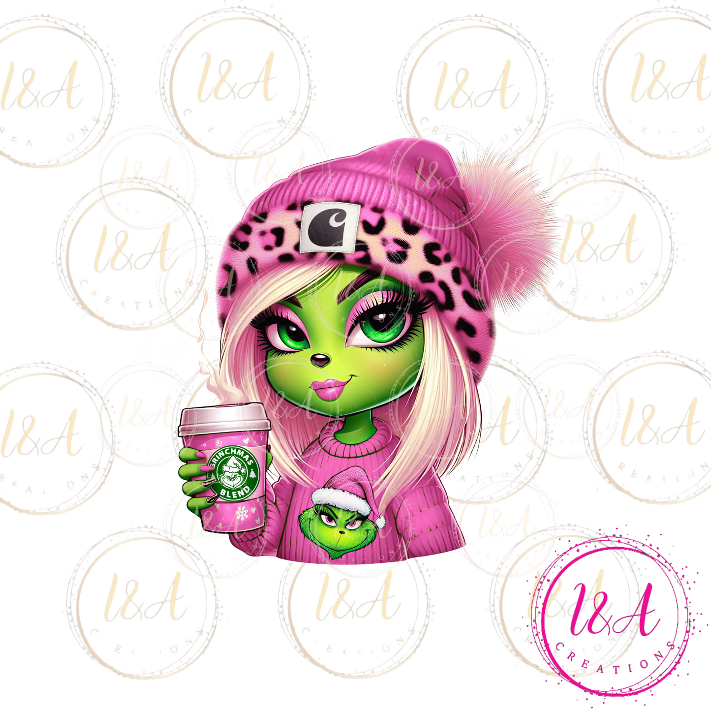 #531B green girl drinking coffee